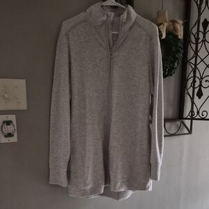 Women's Gray Full-Zip Sweatshirt